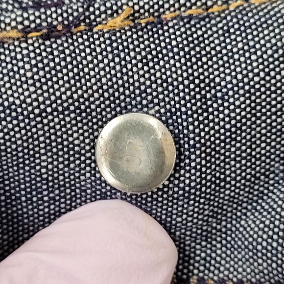 VTG 70s Levis Orange Tab Flares 30x26 Talon Zip Hippie Bell Bottoms Cropped - Picture 5 of 16